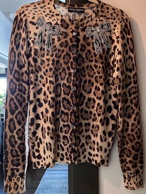 Dolce & Gabbana Knitwear Leopard Cardigan